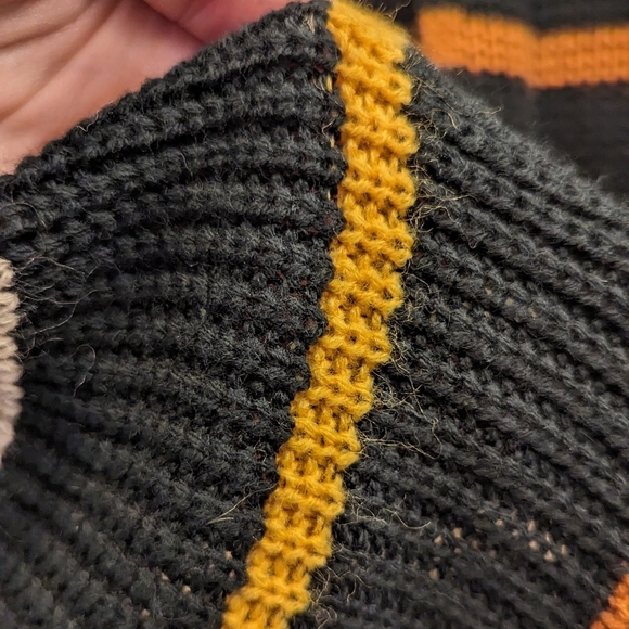 Women's Casual Cardigan Sweaters Drop Shoulder Striped Cardigan Knit Outwear - Picture 5 of 6